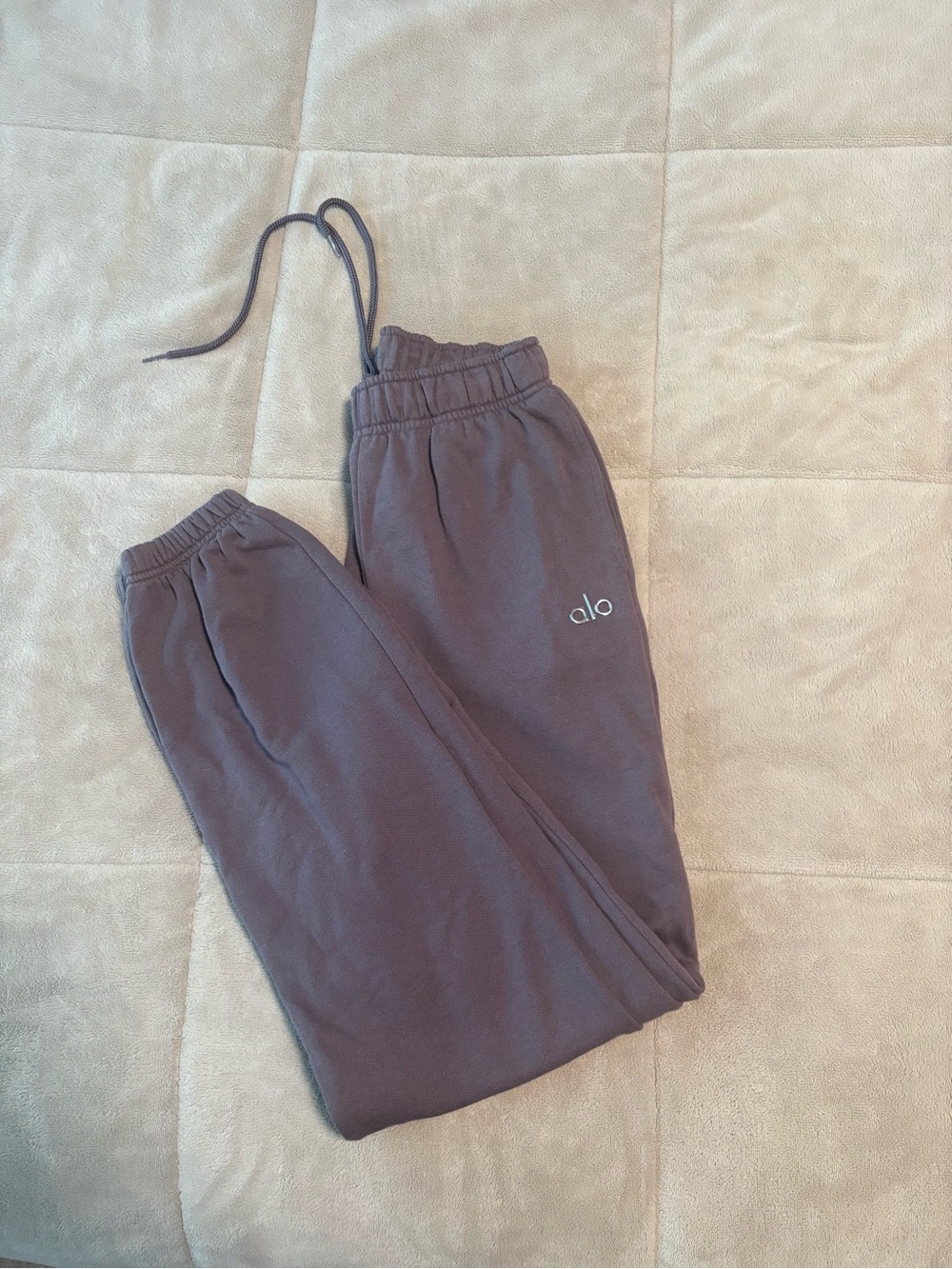 Alo Purple Drawstring Jogger Pants